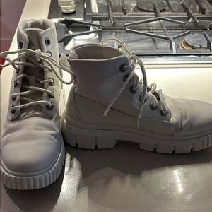 Timberland Women's White Combat Boots